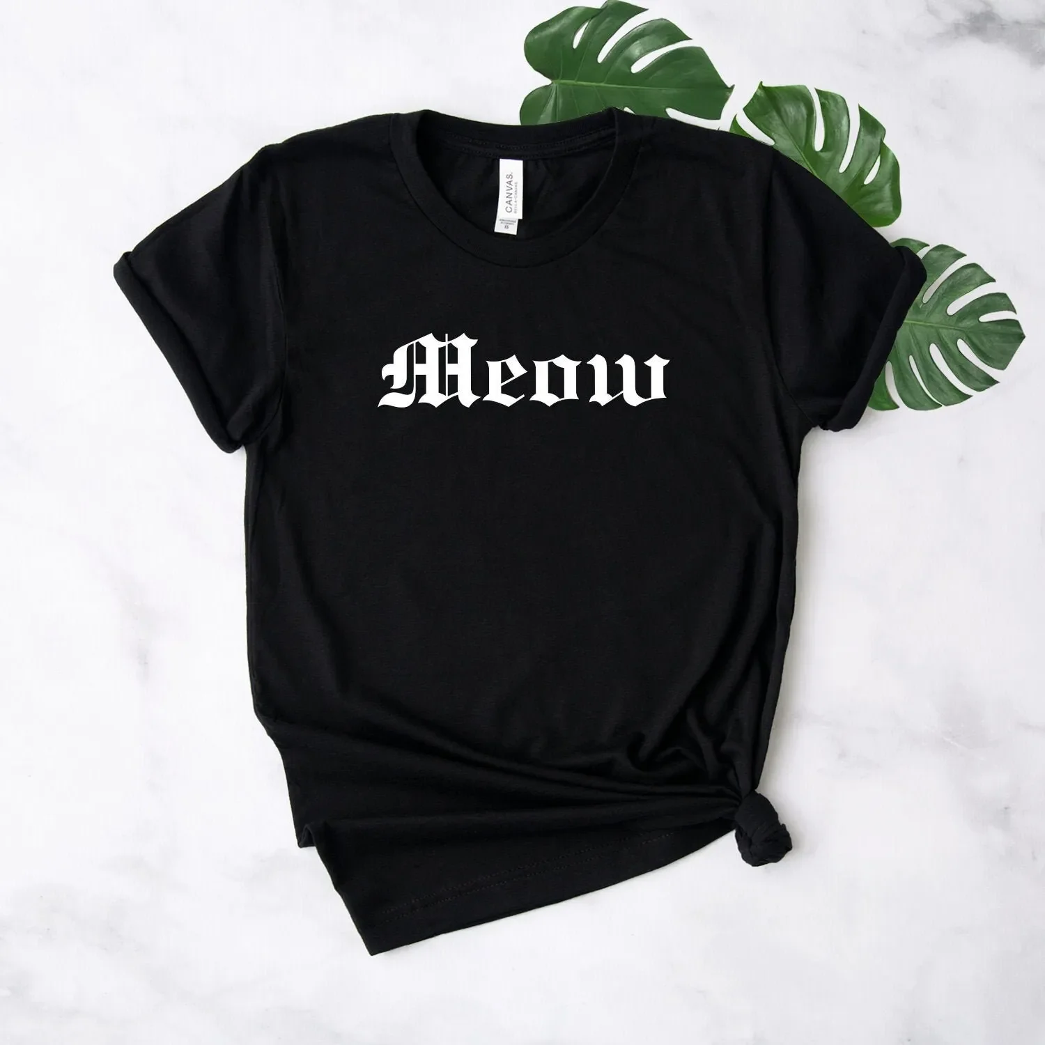 Old School Meow T Shirt Cat Mom Lover Life Feline Fine Softstyle