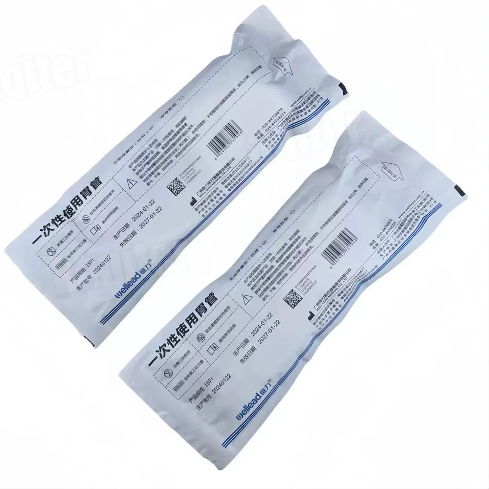 3 قطعة Fr14/Fr16/Fr18 المتاح سيليكون أنبوب المعدة أنبوب تغذية الأنف الطبية الأنفية خرطوم واضح المعدة NG أنبوب