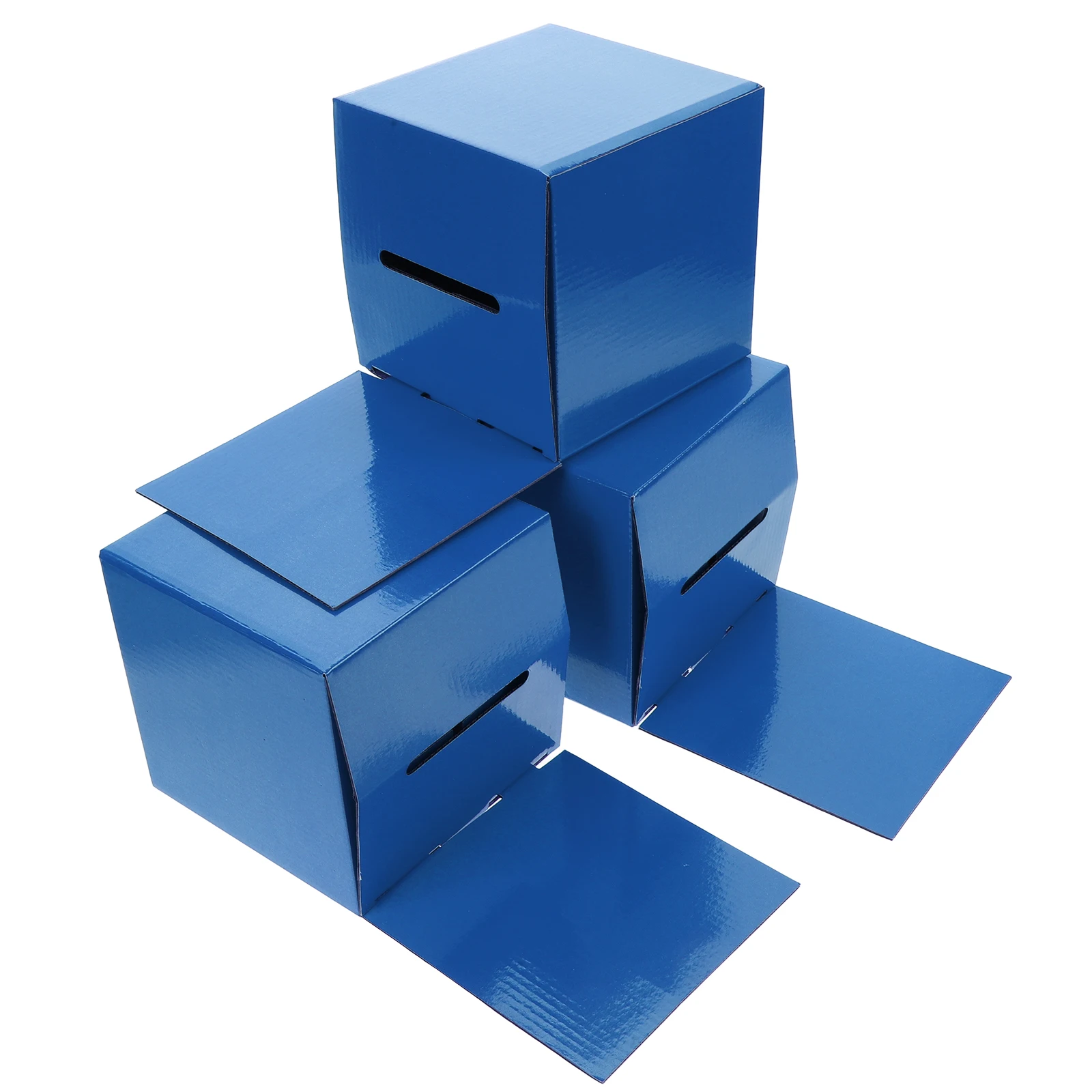 

6pcs Red Ballot Box Folding Paper Boxes for Donation Raffle Wedding Card Money Gift Envelope Storage Elegant Design