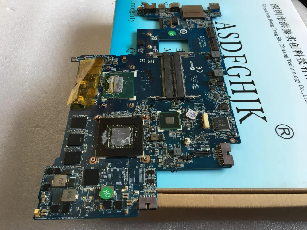 

Original MS-16H2 MS-16H21 FOR MSI GS60 LAPTOP MOTHERBOARD WITH I7 CPU AND 870M Graphics Card All Tests OK