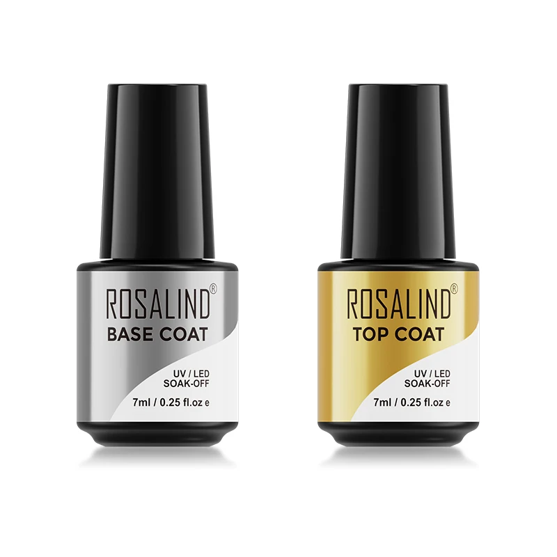 Rosalind Base & Top Coat Gel Nagellak Transparante Nagelprimer Semi-Permanent Voor Nail Art Design Doorweekt Gellak