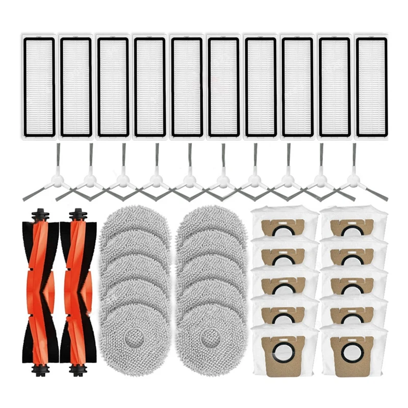 For Xiaomi Robot Vacuum X20+ / X20 Plus Replacement Parts Accessories Main Side Brush Hepa Filter Mop Cloth Dust Bag