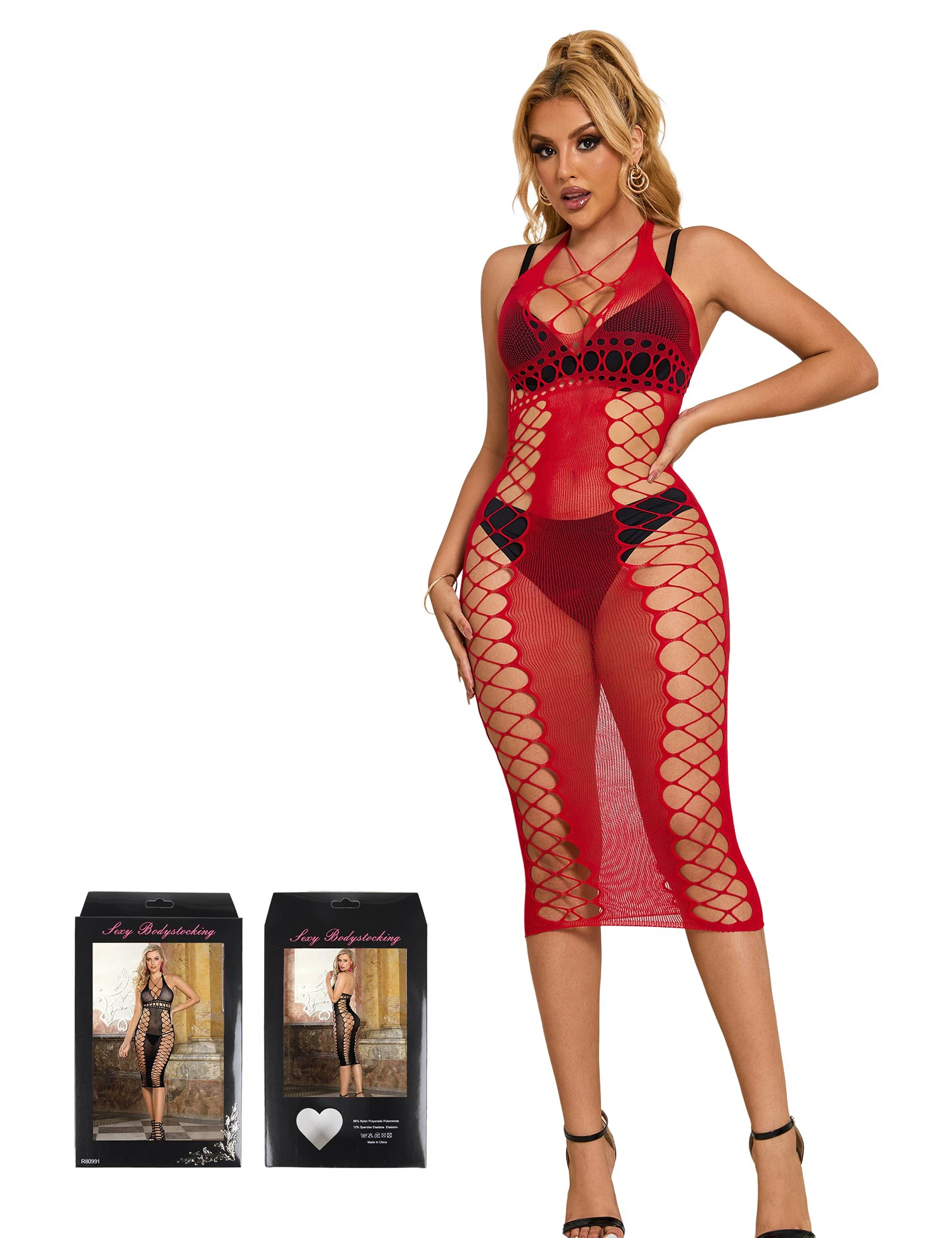 

Comeondear ажурные чулки для тела эластичные большие размеры 5XL сексуальное нижнее белье для взрослых Валентина женский костюм ночная рубашка эротическое нижнее белье