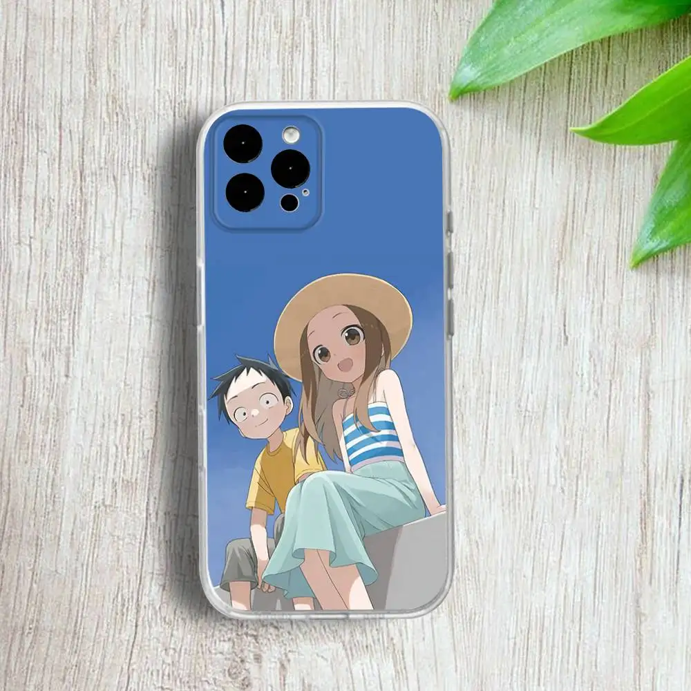 Casing HP KarakaiS Jozu no Takagi San untuk iPhone 17,16,15,14,13,12,11 Pro,Max,Plus,X,XS,XR,SE4,E Mini, Cover Transparan Lembut