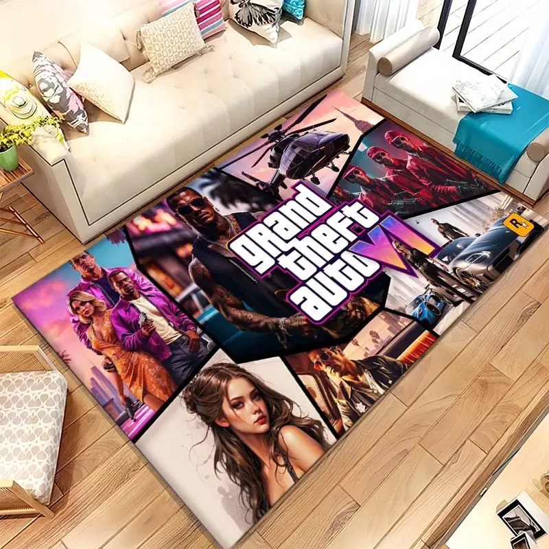 Game G-GTA San Andreas Soft Non-Slip Large Area Rug for Living Room,Bedroom Playroom Carpet Mat for Sofa,Home Decor Gift