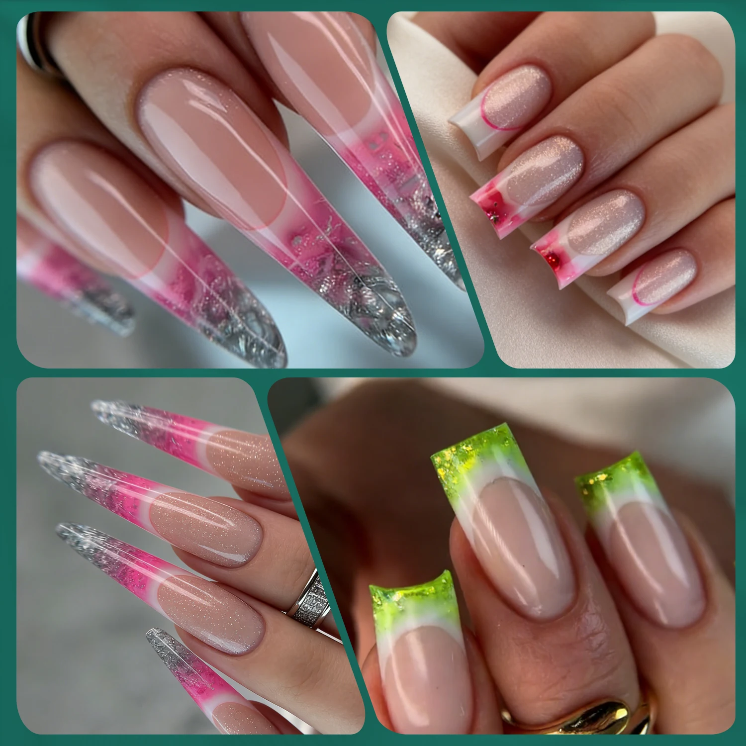 French Tip Nail Forms For Acrylic Extensions Square Ballet Shape_voghion.com