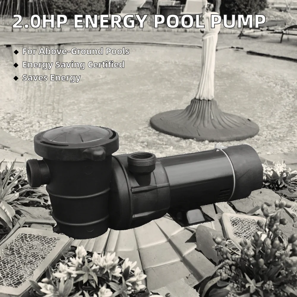 

Efficient 2.0HP Above Ground Pool Pump With Water Filter 1.5HP Horsepower Electric Power Efficiency