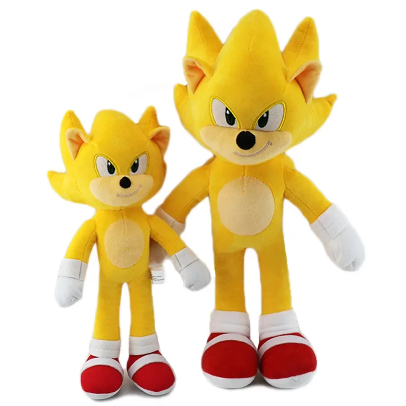 Muñeco de peluche de Sonic The Hedgehog, juego de dibujos animados, nudillos de Anime, Shadow Silver Tails, juguetes de peluche Metalsonic, 25-36cm