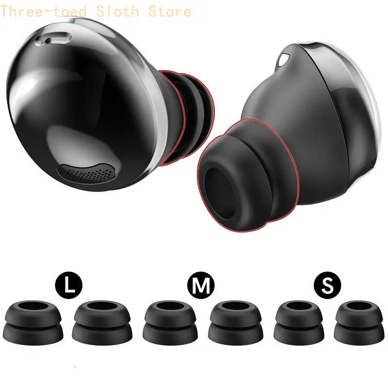Schwarz Weiß Ohrstöpsel In-Ear-Matten Anti-Drop-Ohrstöpsel für Buds Kopfhörer-Reparaturteile E74A – Detail 7