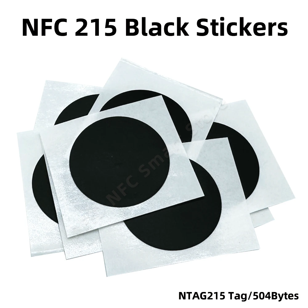 NFC215 Selbstklebender NFC-Etiketten-Tag-Aufkleber 13.56 MHz ISO14443A Weiß Universal 215,RFID-Telefon verfügbar,selbstklebendes