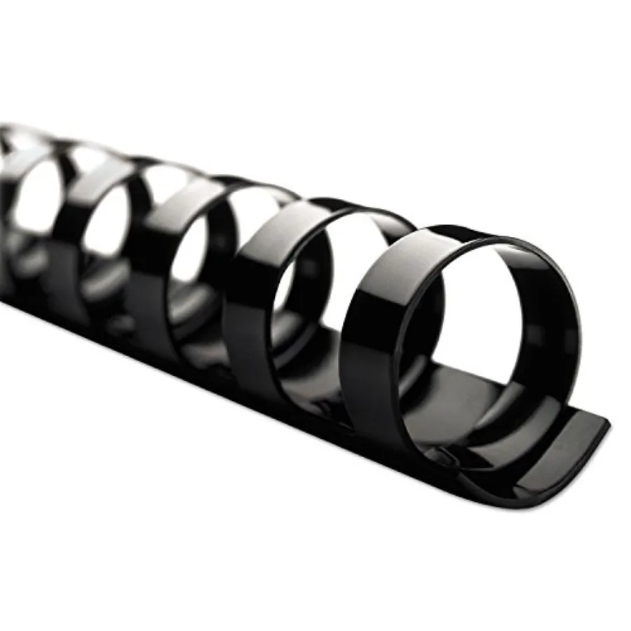 

GBC 4200010 Plastic Binding 1-1/2-Inch Diameter 330-Sht Cap 100/BX Black