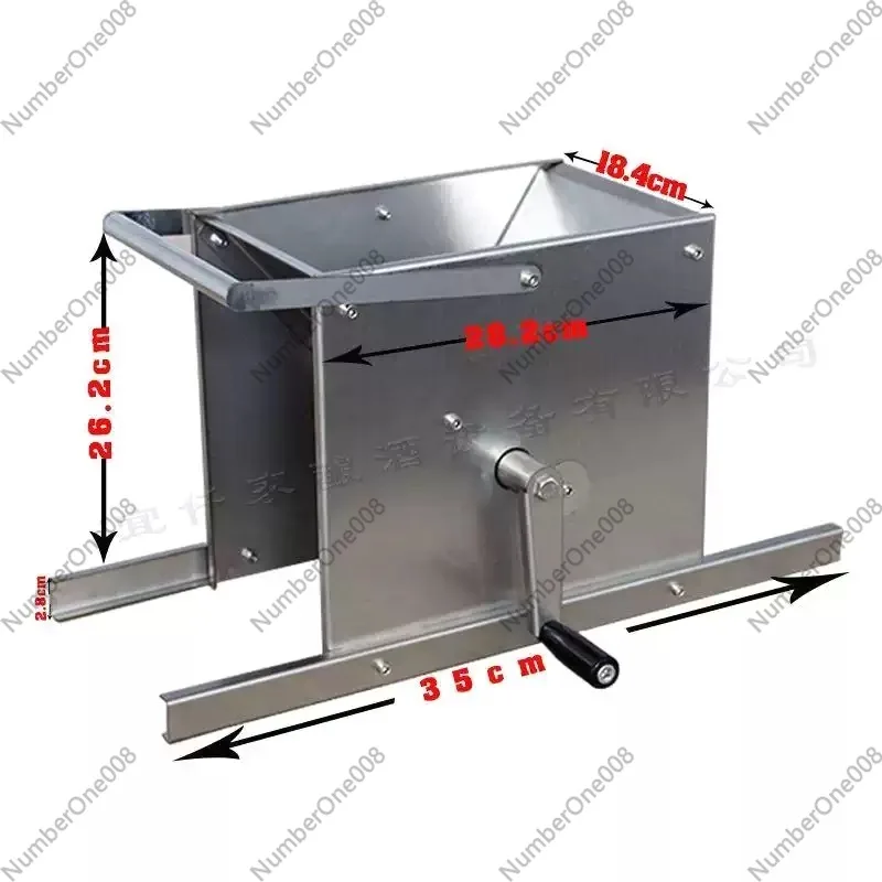 Electric Grape Crusher-Destemmer 180 RPM, 1.5 Ton/H 304 Stainless Steel Fruit Crusher for Wine Making