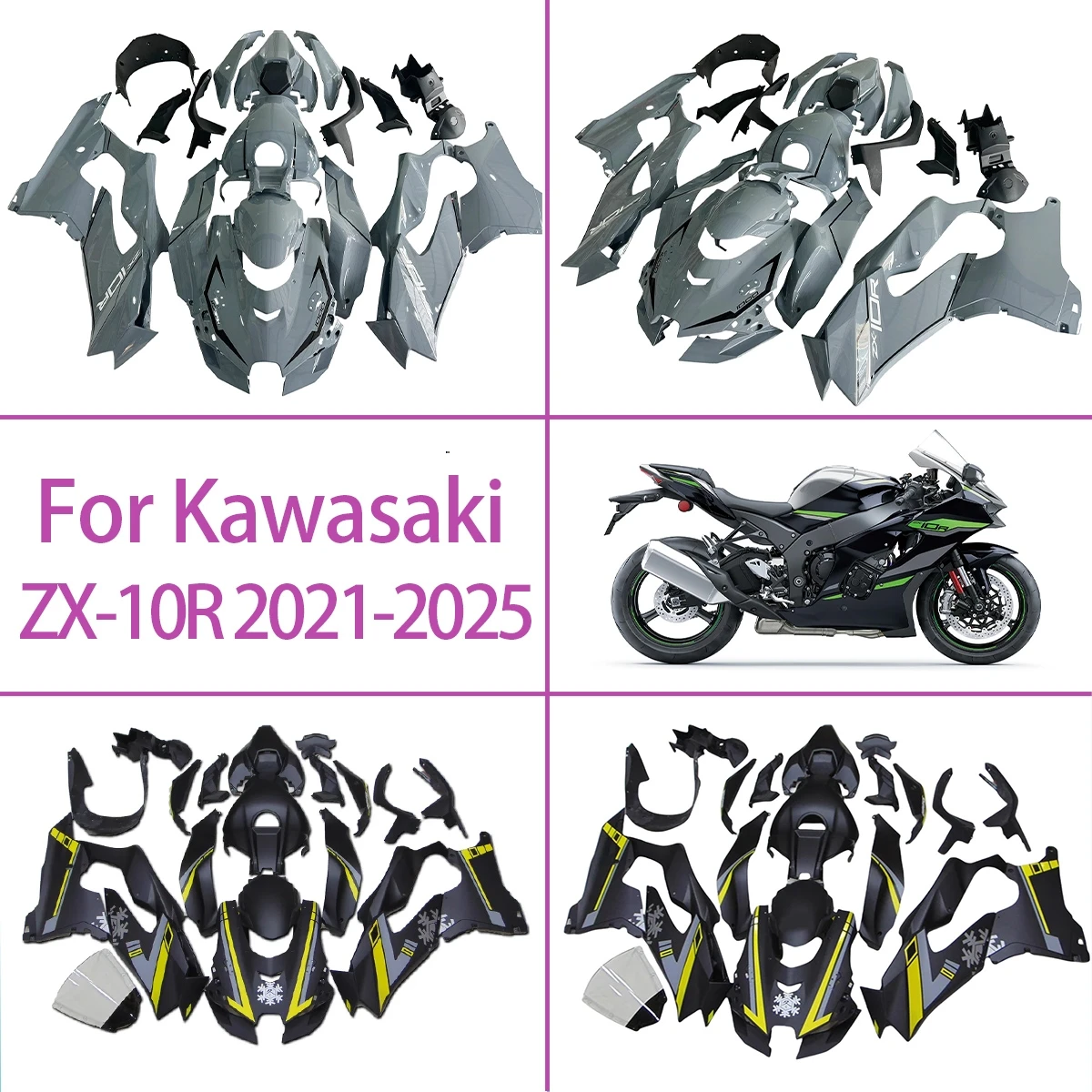 

For 2021-2025 Kawasaki ZX-10R Plastic Injection Molding Custom Fairing Kit 21-25 ZX-10R ABS Fairing Set
