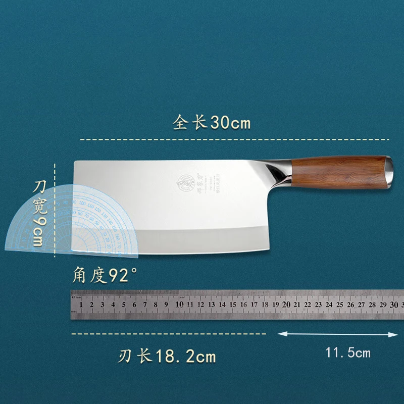 7 Inch DENGJIA Chinese Chef Knife High Quality Mahogany Handle 9Cr18Mov Stainless Steel Vegetable Meat Handmade Kitchen Knives