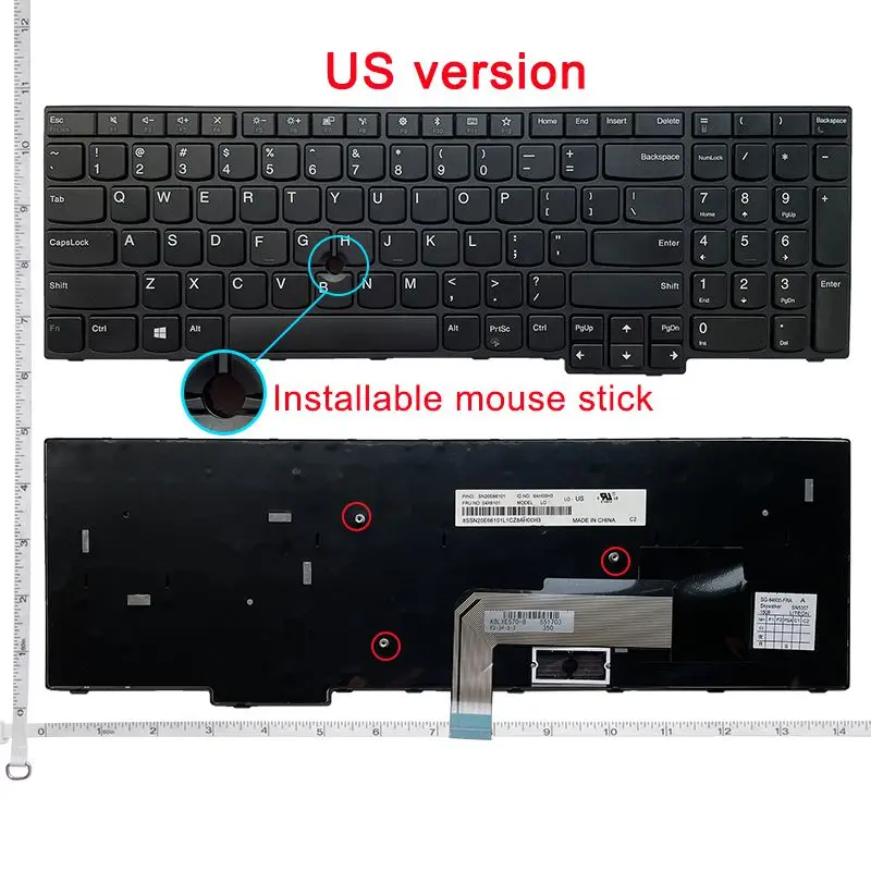 

US/FR/GR/IT/RU/SP/TR/UK NEW Laptop Keyboard for Lenovo Thinkpad E570 E575 E570C