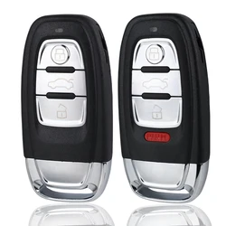 3/4 Buttons For Audi A4l A3 A4 A5 A6 A8 Quattro Q5 Q7 A6 A8 Remote Key Shell Case Fob Replacement Car Key Shell