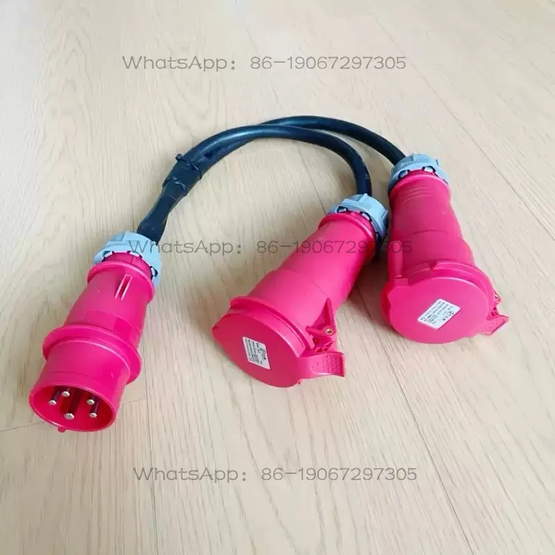 32A five-pin circular two five-pin female one point two  five-core power cord, light power cord