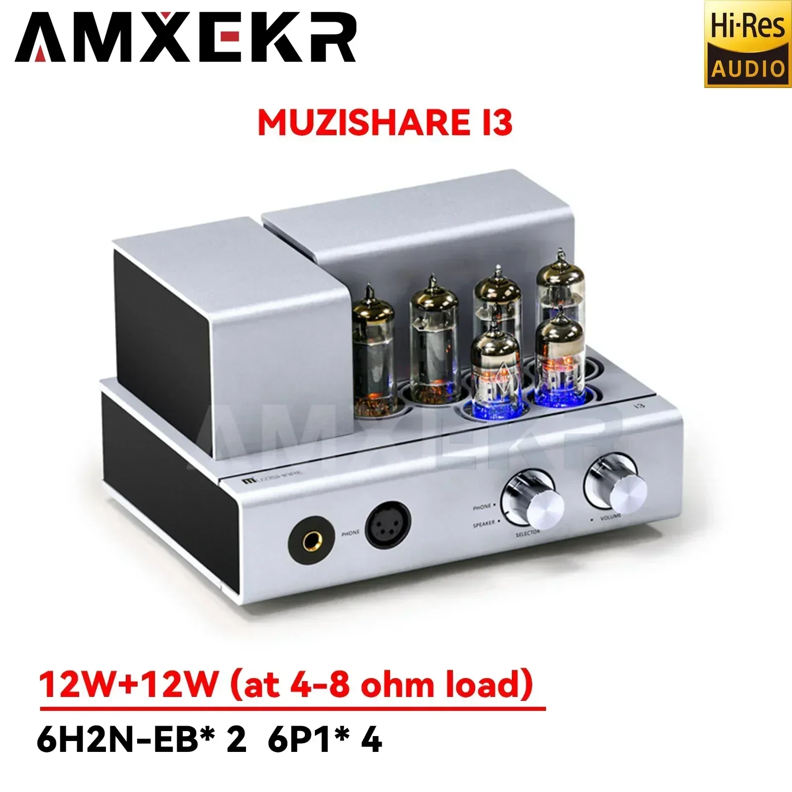 AMXEKR MUZISHARE I3 ламповый усилитель мощности усилитель для наушников Bluetooth HIFI ламповый усилитель класса A защита динамика