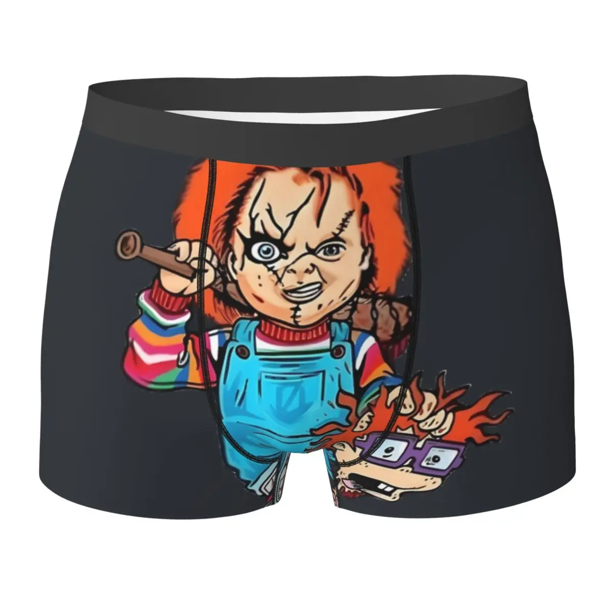 

No Fakes Chucky Lovers Horror Movies Underwear Classic Panties Print Shorts Briefs Pouch Men Plus Size Trunk