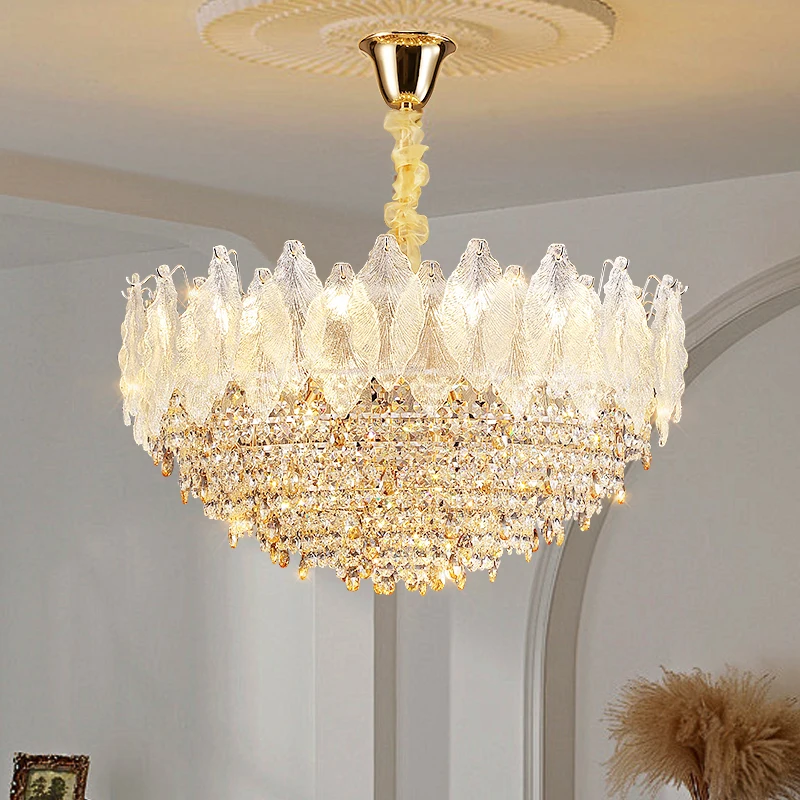 Crystal Chandelier Living Room 2025 New French Master Light Luxury High-end Atmosphere Restaurant Bedroom High-grade Villa Light