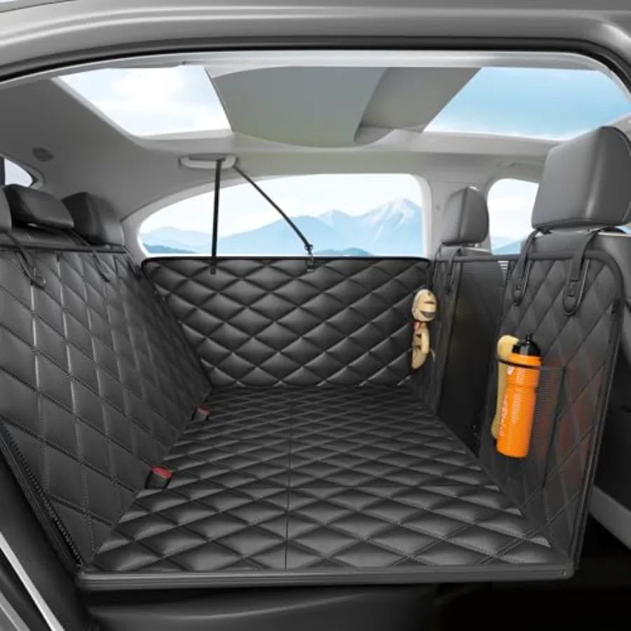 

Dog Car Seat Cover for Back Seat Hard Bottom Back Seat Extender for Dogs - Supports 400lbs New Waterproof Scratch Resistant Ant