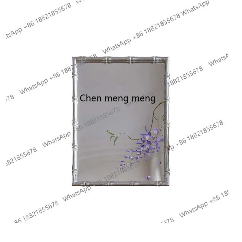 A50 French Chinese style mirror painting bathroom dresser bust mirror retro decorative painting restaurant hanging painting