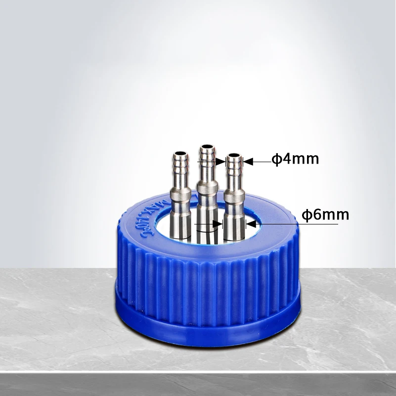 PP blue cap stainless steel PBT red cap stainless steel double/four-way 4-6mm 6-8mm feeding bottle cap