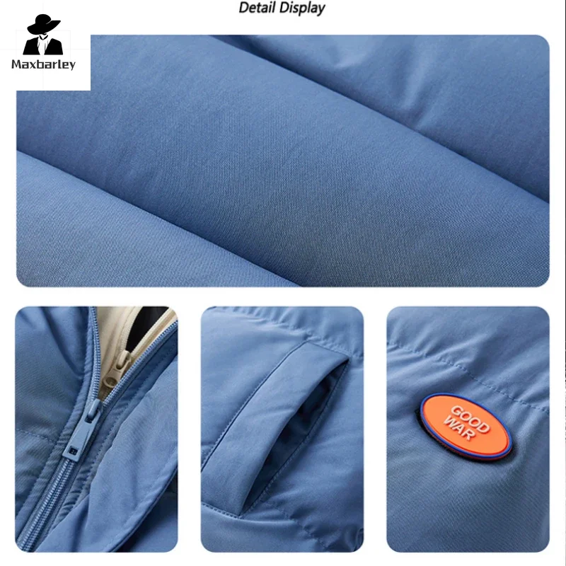 Fashion Jacket for Men Women Winter New Harajuku Thick Fake 2-piece Hooded Down Cotton Padding Jacket Men's K-Pop Ski Warm Coat