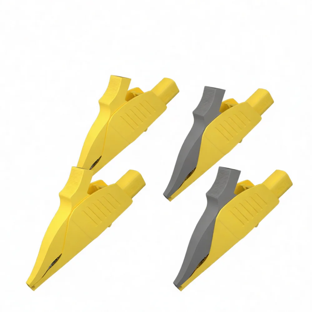 Pure Copper Dolphin Alligator Clamp Insulated Electrical Connector 4mm Safety Banana Plug For Testing Equipment
