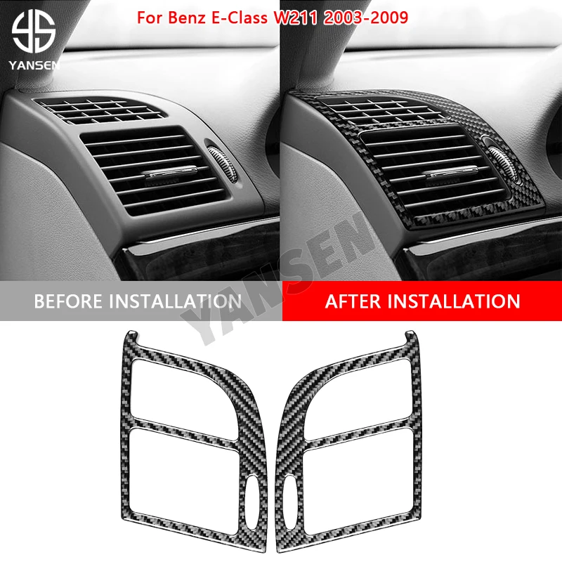 

Car Dashboard Panel Air Outlet Panel Frame Carbon Fiber Sticker For Mercedes Benz E Class W211 2003-2009 Accessories
