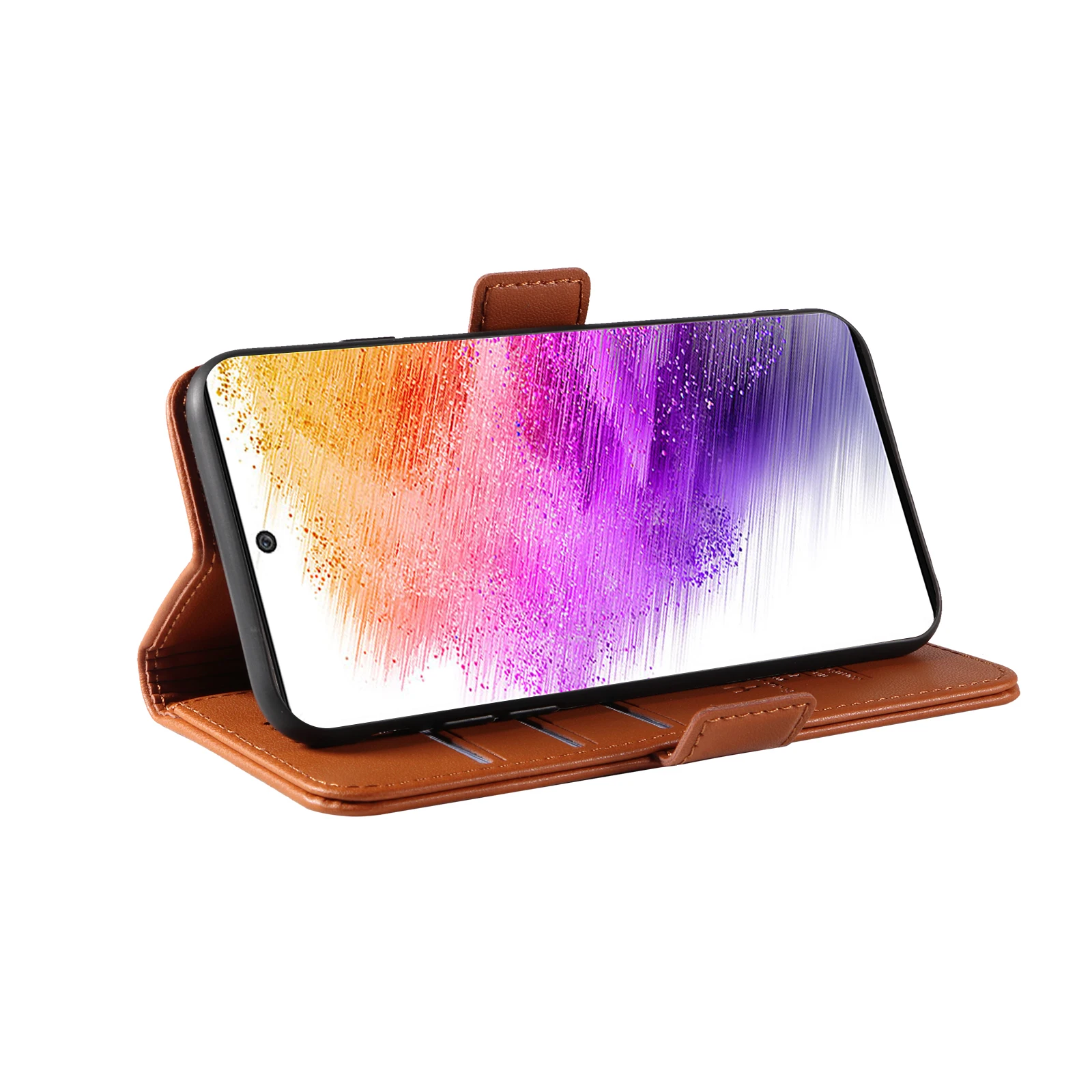 حافظة لهاتف سامسونج جالاكسي A 40 50 51 42 43 51 53 54 71 72 73 حافظة هاتف فاخرة من الجلد الصناعي بإبزيم جانبي لتخزين البطاقات والمال #4