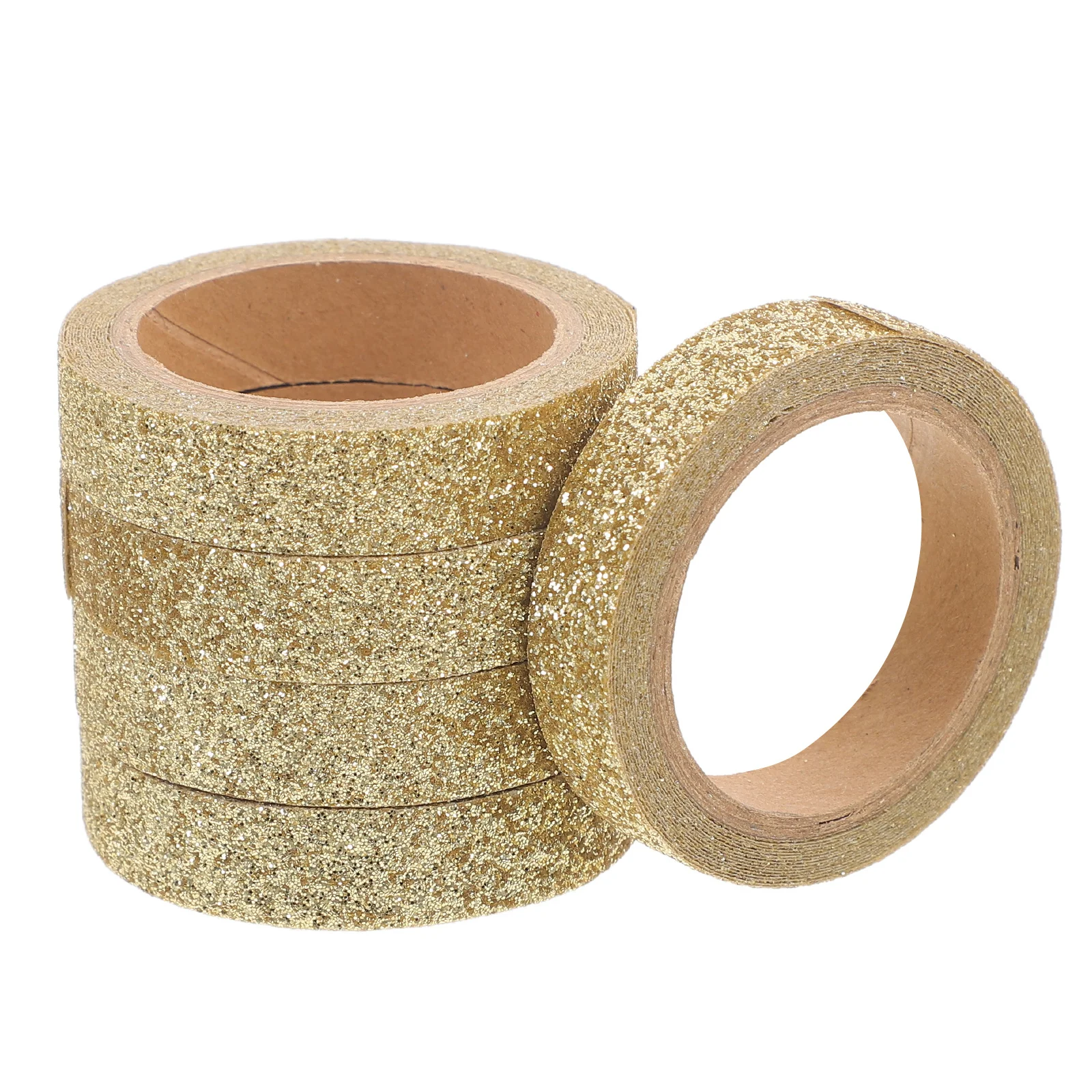 5 rollos de cinta Washi con purpurina, álbum de recortes decorativo, cinta de papel de colores DIY, pegatinas artesanales, cintas para cuaderno, cintas Washi DIY