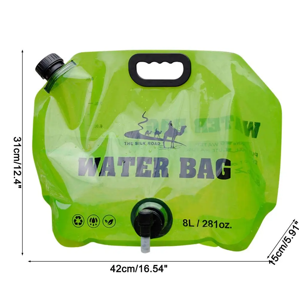 Camping Faltbarer Wasserbeutel mit Zapfhahn 8L Outdoor Wandern Wassereimer Große Kapazität Wasserbehälter Campingbedarf – Detail 23