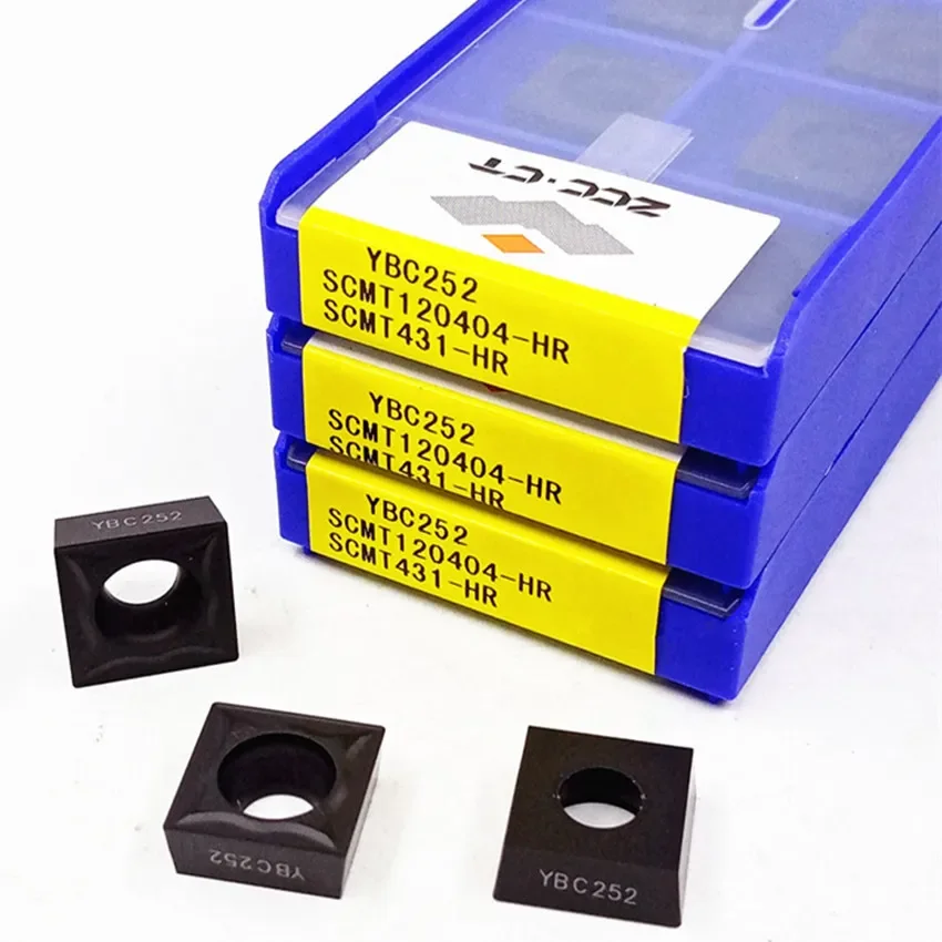 SCMT120404-HR YBC252/SCMT120408-HR YBC252/SCMT120412-HR YBC252 SCMT431 SCMT432 SCMT433 ZCC.CT CNC كربيد 10 قطعة/صندوق #4