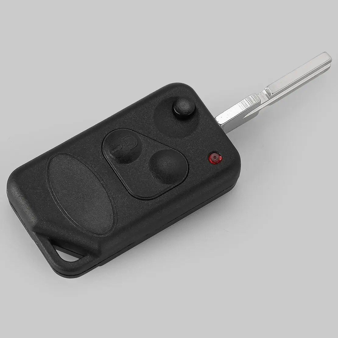 

2 Button Flip Remote Key Fob Case Shell Black Fit for Land Rover Discovery Freelander Range Rover Defender