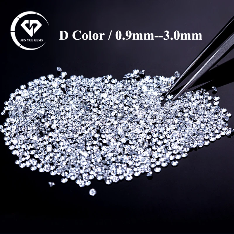 1.0ct / Pack Real D Color Super White Small Sizes Moissanite Loose Stones VVS1 From 0.9mm t0 3.0mm Pass Diamond Tester