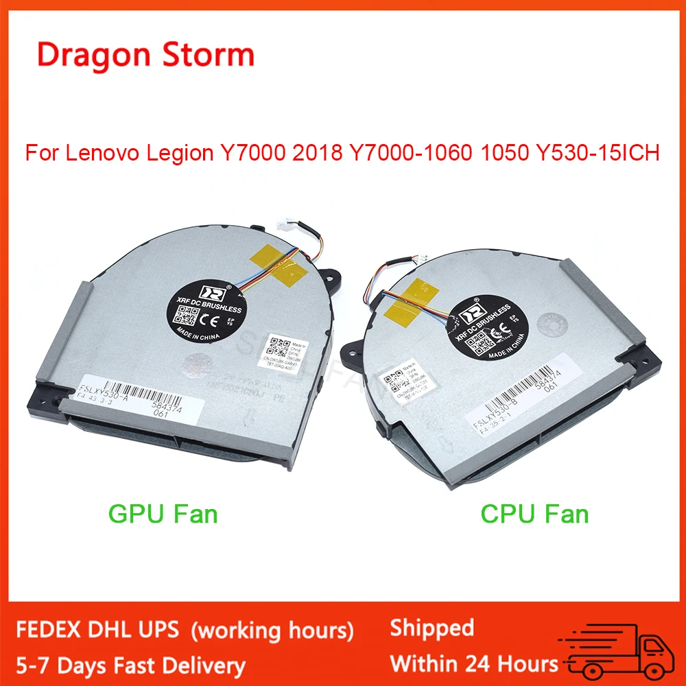 

New CPU Cooling Fan For Lenovo Legion Y7000 Y7000-1060 1050 Y530-15ICH DFS200105BR0T 0W0J86 4 Wires Notebook PC GPU Cooler Fan