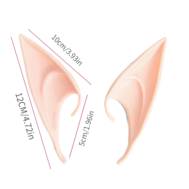 Mysterious Angel Elf Ears Latex Ears for Fairy Cosplay Costume Accessories Halloween Decoration Photo Props Adult Kids Toys