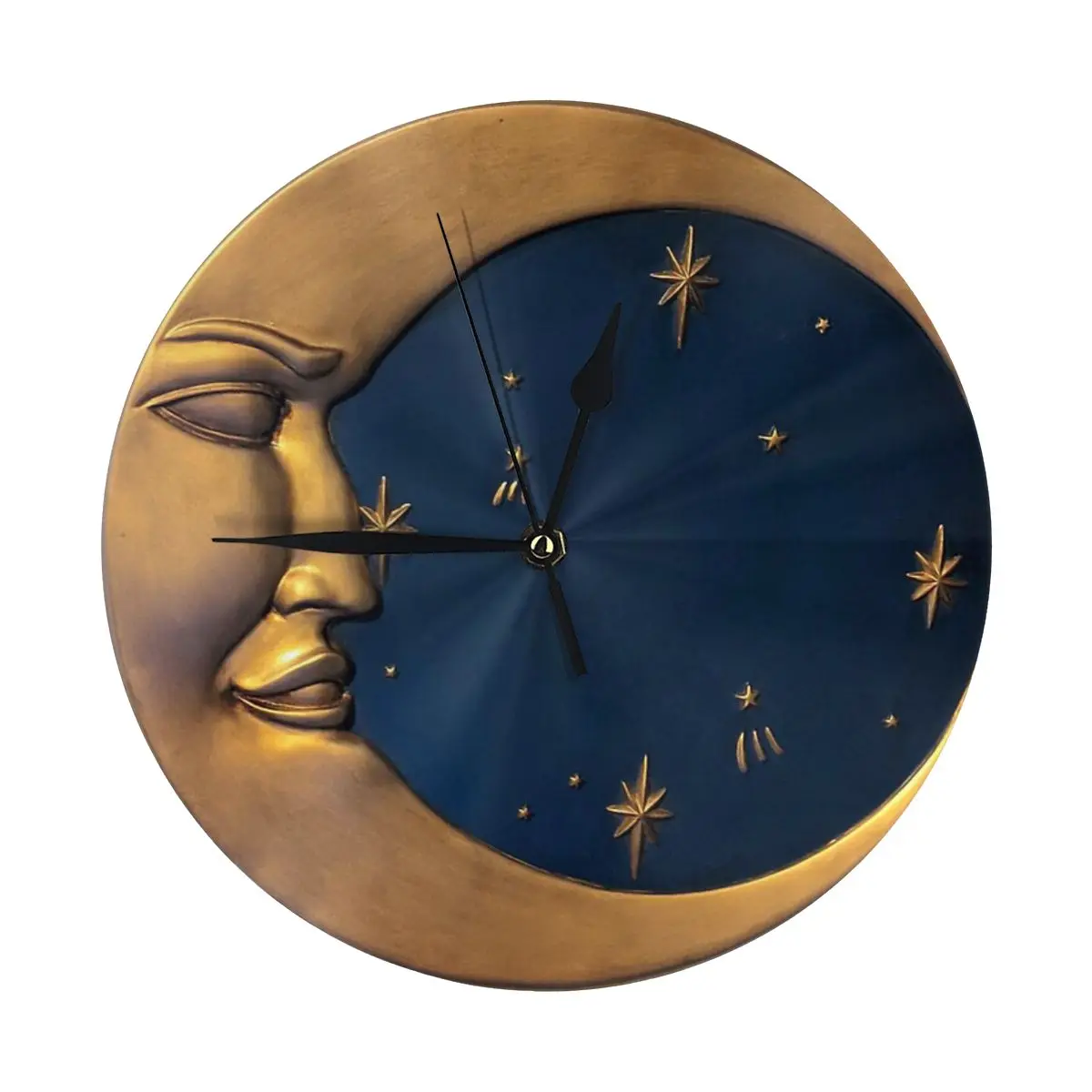 Celestial 90s Moon Wall Clock Room Decoration Clock Must-have Ornament Round