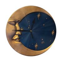 Celestial 90s Moon Wall Clock Room Decoration Clock Must-have Ornament Round