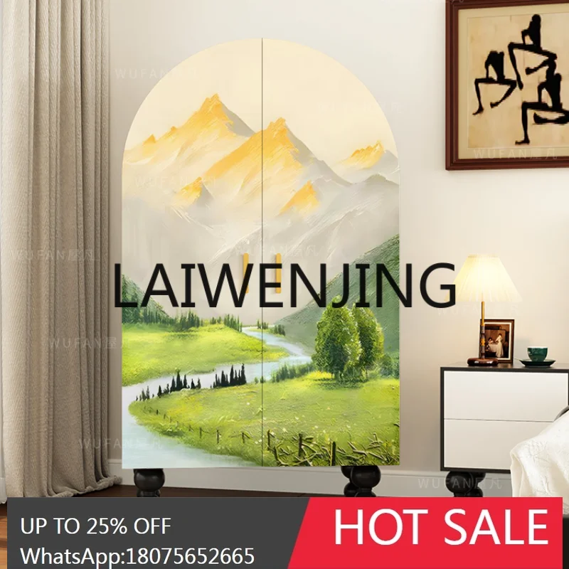 

French Cream Style Home Bedroom Solid Wood Wardrobe Double-Door Wardrobe Wall Integrated Locker Customization