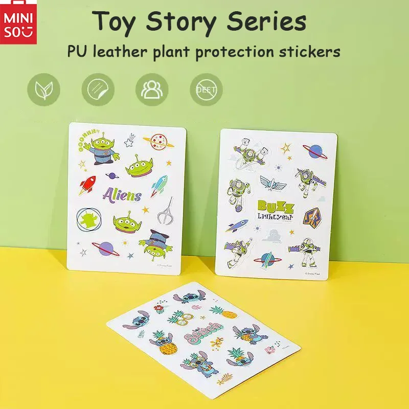 

MINISO Toy Story Series PU Leather Plant Protection Sticker Cute Cartoon Stickers Genuine stock and on sale Portable convenient