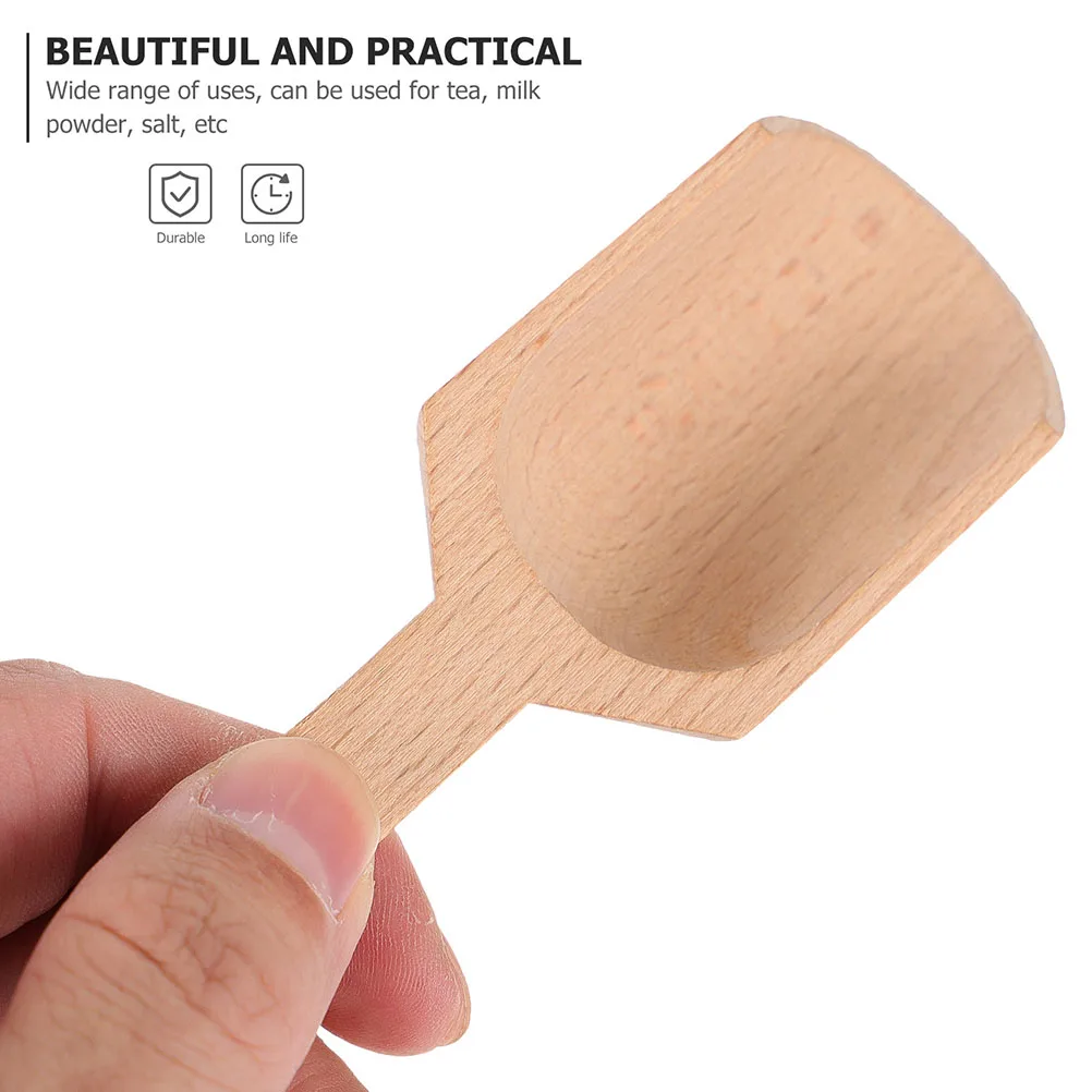 

3 Pcs Wooden Spoon Tea Scoop Reusable Bath Salt Household Multifunction Wear Resistant Smooth Edge Safe Confidence Kitchen Bar