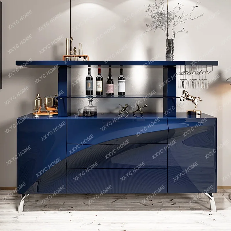 AA light luxury high-end design wine cabinet living room household solid wood sideboard