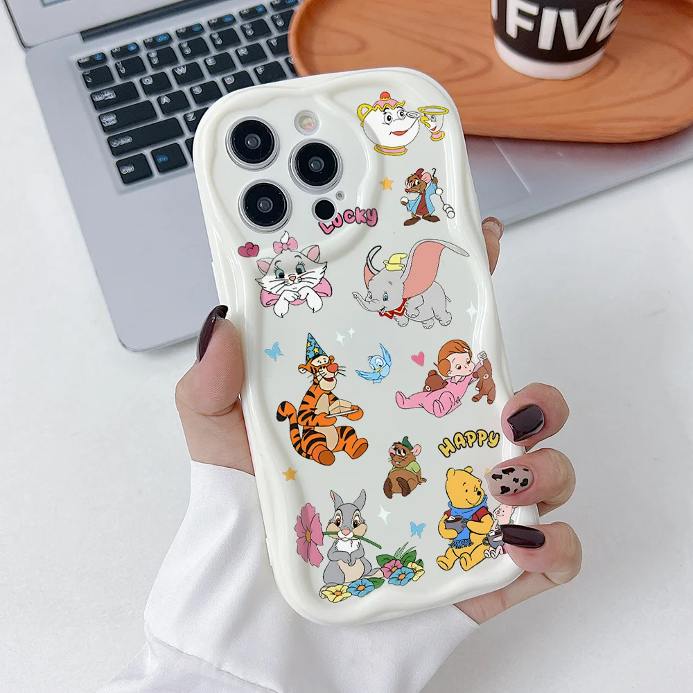 Bambi Dumbo Thumper Phone Case for Oppo Realme C67 C65 C63 C55 C53 C35 C33 13 12 11 10 GT Pro Plus 4G 5G 3D Creamy Wave Cover