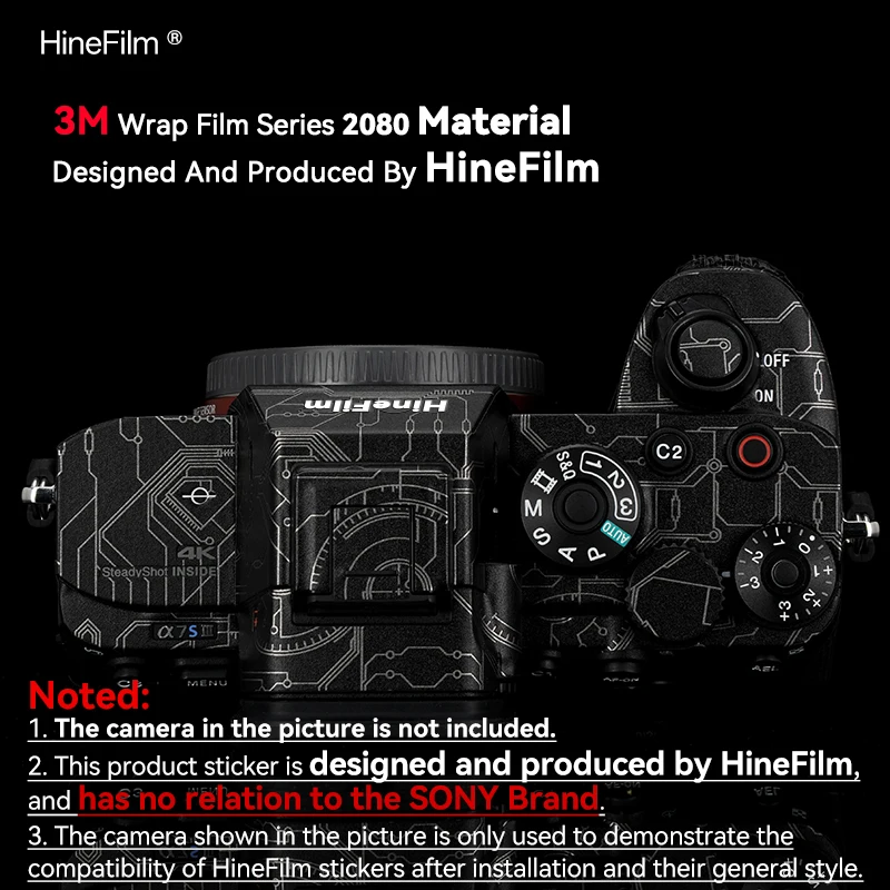 Hinefilm Skin für Sony A7S3 Kamera-Aufkleber A7SIII Dekorfolie für Sony ILCE-7S3 Kamera Schutzfolie ILCE-7SM3 Skin – Detail 16