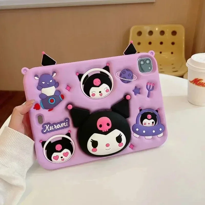 

Чехол-подставка Kawaii Kuromi для Xiaomi 5 6 11 дюймов, мультяшный чехол для MiPad Pro, противоударный чехол для планшета Redmi Pad SE, подарок для детей