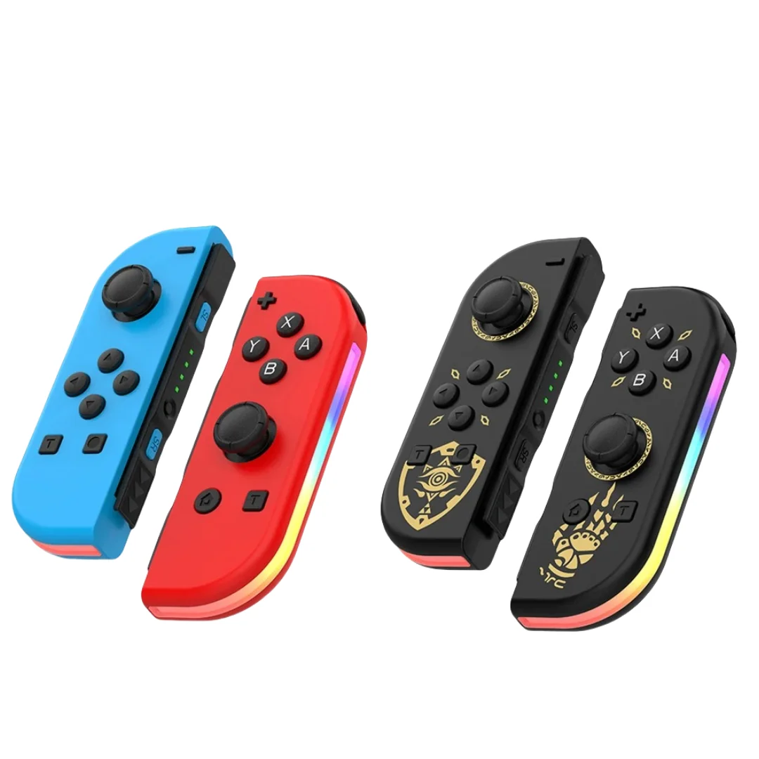 2025 BT 5.2 Joy Controller RGB LED Switch L/R Joypad for Nintendo Switch/Lite/Oled JoyCon Gamepads Joystick with Dual Vibration