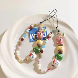 Disney Toy Story Mobile Phone Bracelet Lanyard for iPhone Samsung Huawei Xiaomi Case Bead Anti-Lost Wrist Strap Car Keychain