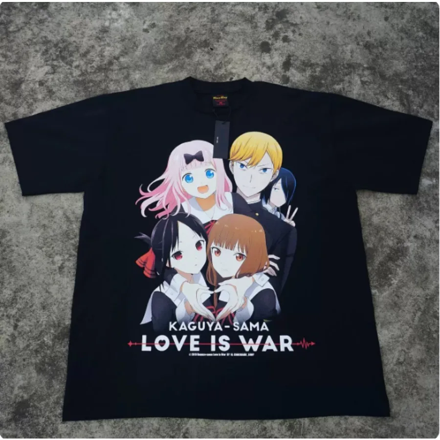 Anime Kaguya Sama Love Is War Shinomiya Kaguya Graphic T-shirt 100% Cotton High-Quality Short Sleeve Funny Tshirt Graphics Tees